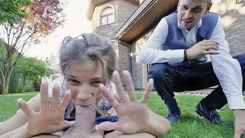 Bride shoots a load by a stranger's hard pummel with ass-fuck fingering