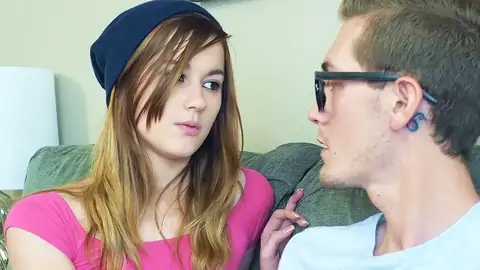 The light-haired teenage is measuring the spunk-pump of her beau