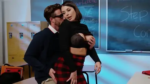 Naughty teacher has pulverize-a-thon in the standing doggy style-fashion posture