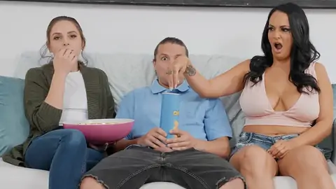 Prank on large bumpers acquaintance while gf is observing TV